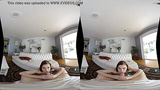 Sovereign Syre showcases her big hairy ass and tits in Milfvr reality tour with big cock.