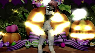 mmd happy halloween dance with ibaraken kasen