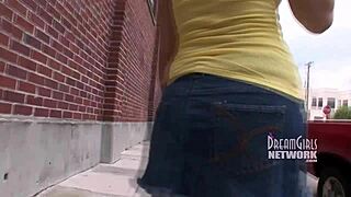 College coed show boogy and naked body part in public space around Tampa Florida