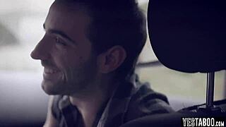 This Cute Teen 18+ Hitchhiker Gets Rough Outdoor Pleasure with Blowjob, Doggystyle, and Threesome Action