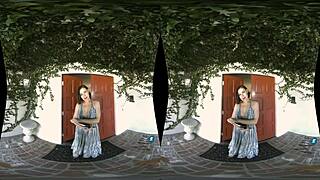 Sovereign Syre showcases her big hairy ass and tits in Milfvr reality tour with big cock.