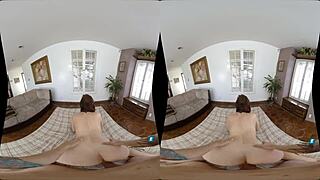 Sovereign Syre showcases her big hairy ass and tits in Milfvr reality tour with big cock.