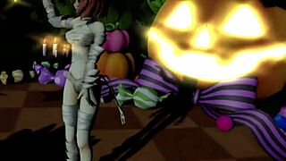 mmd happy halloween dance with ibaraken kasen
