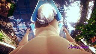 Elsa's erotic adventure: Japanese hentai deals with the topic of princess’s lust