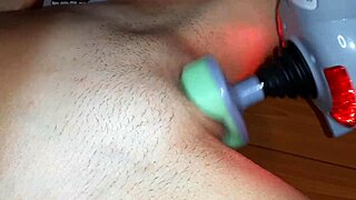 girlfriend cums hard from massager
