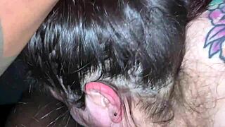 Hey, watch this white BBW suck on a huge BBC like a pro!