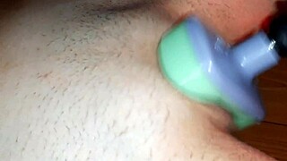 girlfriend cums hard from massager