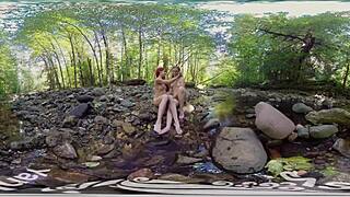 Watch Ana, Molly, and Belle make out outdoors—what do you think they'll do next?