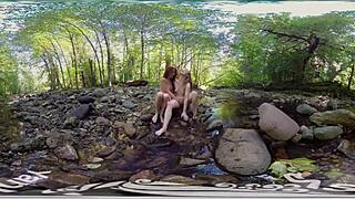 Watch Ana, Molly, and Belle make out outdoors—what do you think they'll do next?