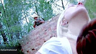 two cute sluts discovered and fucked by two guys