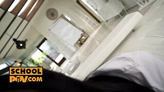 Teacher Cherry Kiss Joins Slutty Teens Nikky and Sasha in POV Foursome?