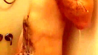 pissing and masturbating in the shower intensely
