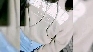 Street Handjob Ends in Explosive Cumshot