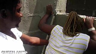 Early Morning Ebony Fuck in Uncompleted Building with Doggy Action