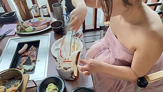 Warm Up in Winter Eating Delicious Food Together