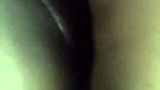 Blonde BBW fucks ebony in missionary with big black cock until cum on pussy.