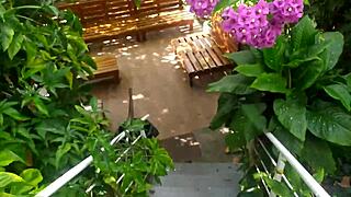 lady milf assfucking in the labyrinth with fans?