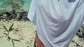 Extreme hot slut plays wet ass and pussy outdoor