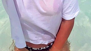 Extreme hot slut plays wet ass and pussy outdoor