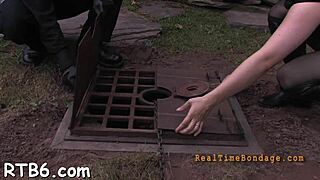 Rough bondage sex with sloppy blowjob