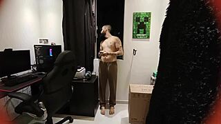 bandida sucks my huge cock by window