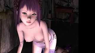 Female demon squeezes warrior with powerful legs