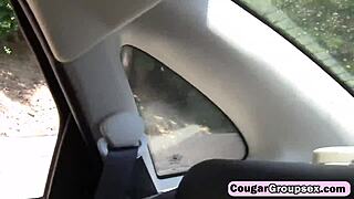 Three mature whores beg for cunt fucking from young stud