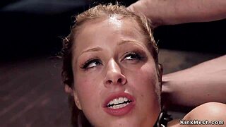 trainee gets anal fucked in hip harness bdsm