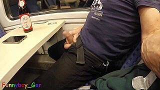 Unexpected interruption, and near miss public masturbation on a train