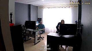 Delicious Secretary Teases During Furniture Consulting Session