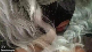 She SWALLOWS cum from husband and friend