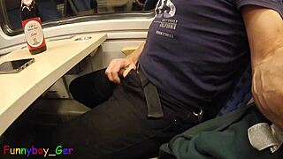 On The Moving Train I Attempted My Third Cumshot Of The Day But Was Interrupted When The Train Station Arrived