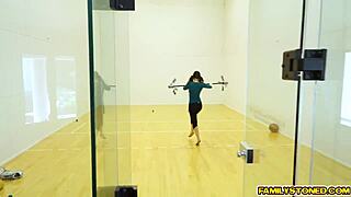 Jade nile gives blowjob to step dad, licking monster cock