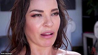 Bound teen dominated and choked by German stepmom in a BDSM threesome
