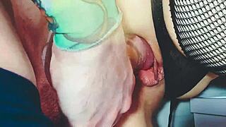 A young Russian couple pleasure each other with perfect orgasmic coitus