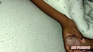 Exclaim the ebony's horny hand masturbating that monster cock to cumshot!