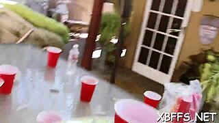 Guy Thrilled to Pound BFF Nubiles in Wild Group Action