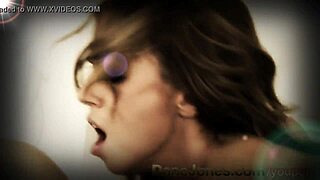 Sexy lesbians engage in passionate kissing and touching.