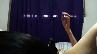 Feeling horny and alone at home, the argentinian wife indulges in anal masturbation