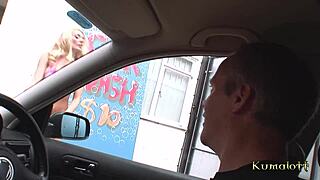 Stacey Saran, the big-titted German babe, gets facial from monster cock.