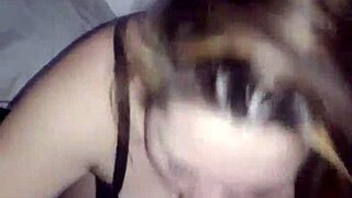 Nikki, the big beautiful woman, gives a deepthroat blowjob and handjob that contrasts her size with her skills