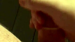 British solo masturbation on web chat ends with cumshot in condom