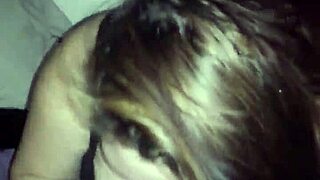 Nikki, the big beautiful woman, gives a deepthroat blowjob and handjob that contrasts her size with her skills