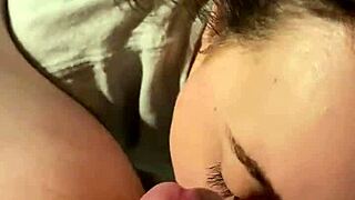 Wife Gives Late Night Blowjob on Porch