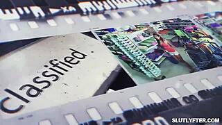 dorian del isla is one lucky officer to have two cunts to fuck in his office