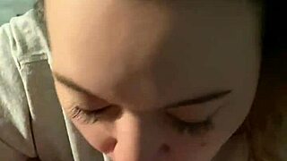 Wife Gives Late Night Blowjob on Porch