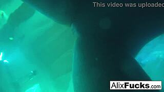 Underwater Hidden Cam Captures Blonde Pornstars Alix and Jenna in Lesbian Sex