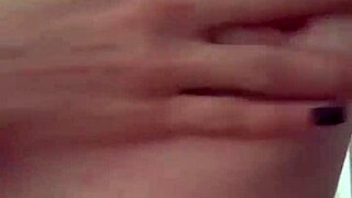 Sexy woman bathes in shower with perfect body.