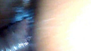 Creamy ebony pussy takes on monster cock now!