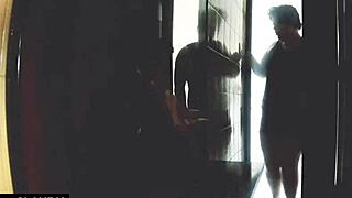 Slamming Fat Spanish Amateur Between Tight Walls for Cumshot